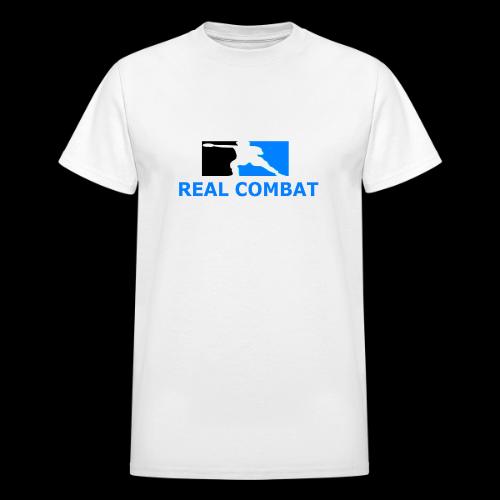 RCM MMA & BOXING Light Blue White Text - Heavyweight Unisex T-Shirt by Gildan