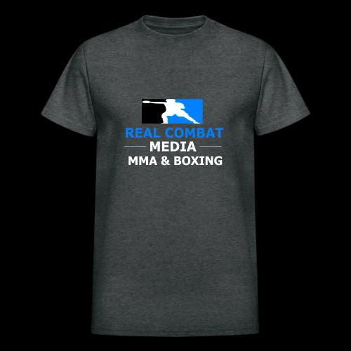 RCM MMA & BOXING Light Blue White Text - Heavyweight Unisex T-Shirt by Gildan