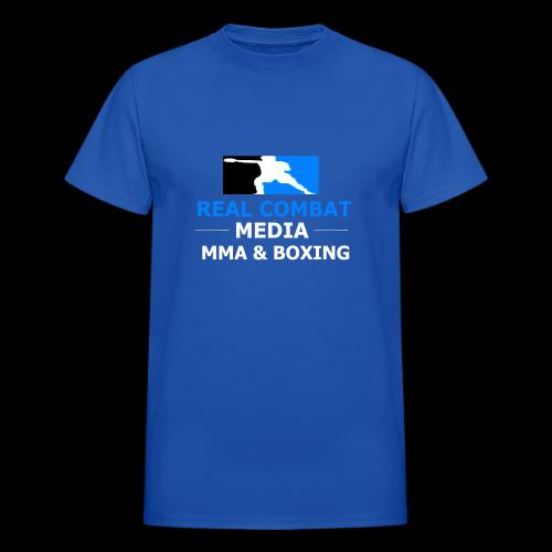 RCM MMA & BOXING Light Blue White Text - Heavyweight Unisex T-Shirt by Gildan