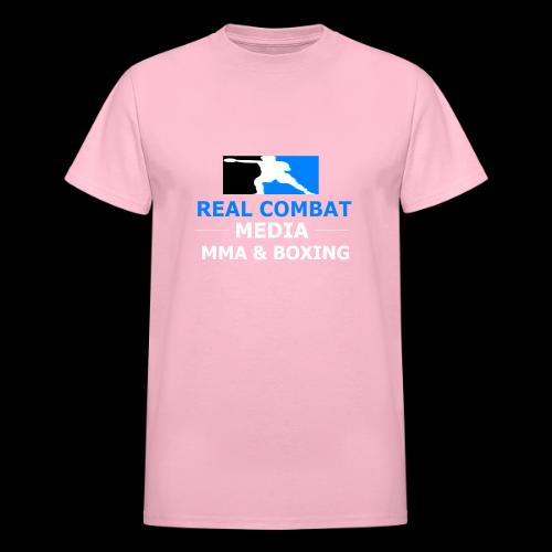 RCM MMA & BOXING Light Blue White Text - Heavyweight Unisex T-Shirt by Gildan