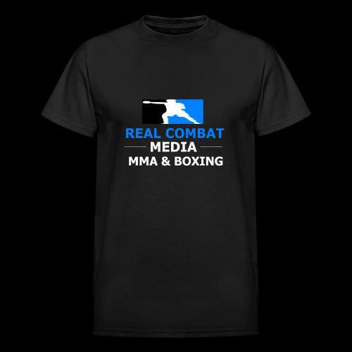 RCM MMA & BOXING Light Blue White Text - Heavyweight Unisex T-Shirt by Gildan