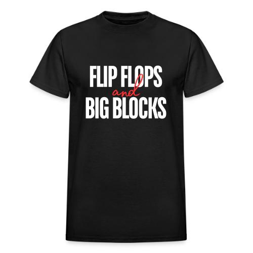 Flip Flops & Big Blocks - Heavyweight Unisex T-Shirt by Gildan