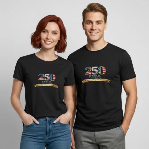 250 USA Liberty Banner - Heavyweight Unisex T-Shirt by Gildan