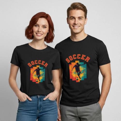 Soccer Heartbeat - Heavyweight Unisex T-Shirt by Gildan
