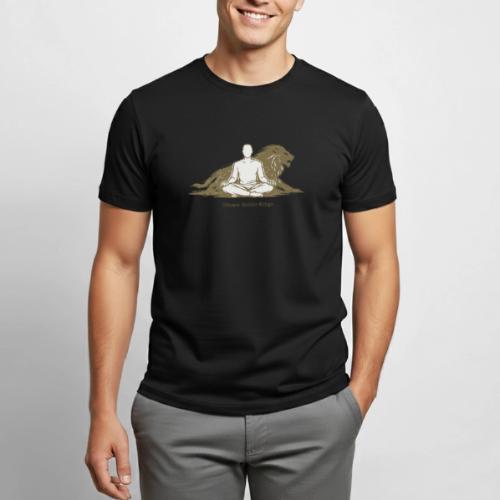 Silence Builds Kings Meditation Lion - Heavyweight Unisex T-Shirt by Gildan