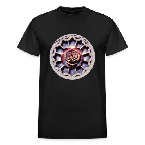 Easter Rose Resurrection T Shirt, Spring Gift - Heavyweight Unisex T-Shirt by Gildan