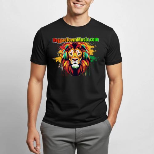 Reggae lion head music vibrant rasta dj art tee - Heavyweight Unisex T-Shirt by Gildan