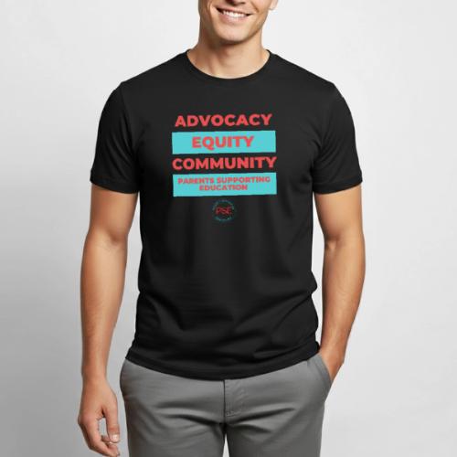 Advocacy, Equity, Community - Heavyweight Unisex T-Shirt by Gildan