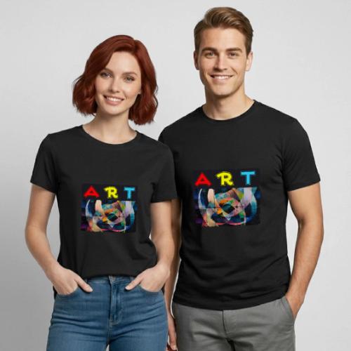 Art of Stripes and Shades - Heavyweight Unisex T-Shirt by Gildan