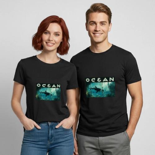 Ocean: Silent Hunter - Heavyweight Unisex T-Shirt by Gildan
