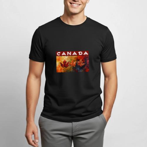 Painted Canada Leaves - Heavyweight Unisex T-Shirt by Gildan