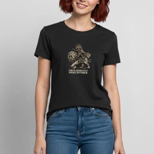 Funny Raccoon King Riding Lion Vintage Meme Art - Heavyweight Unisex T-Shirt by Gildan
