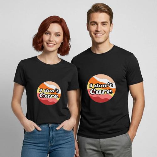 I Don’t Care Vibes - Heavyweight Unisex T-Shirt by Gildan