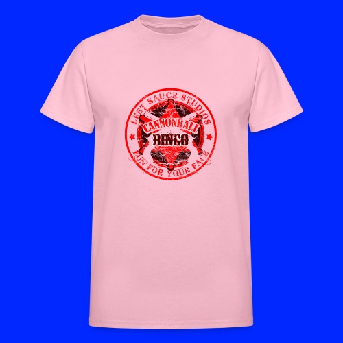 Vintage Cannonball Bingo Badge All Red - Gildan Ultra Cotton Adult T-Shirt