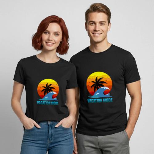 Vacation mode: Sunset Escape - Heavyweight Unisex T-Shirt by Gildan