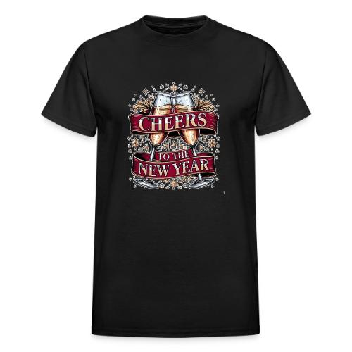 New Year's Champagne T-Shirt - Heavyweight Unisex T-Shirt by Gildan
