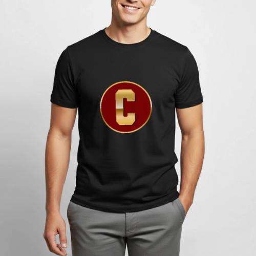 Letter C – Capital Varsity Alphabet Monogram - Heavyweight Unisex T-Shirt by Gildan