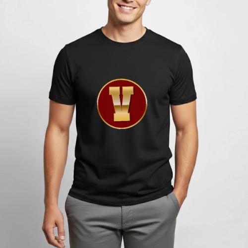 Letter V – Capital Varsity Alphabet Monogram - Heavyweight Unisex T-Shirt by Gildan