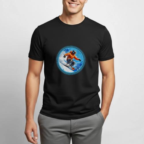 Snowboarding Motion - Heavyweight Unisex T-Shirt by Gildan