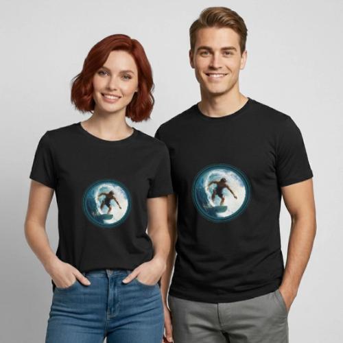 Surfing Horizon - Heavyweight Unisex T-Shirt by Gildan