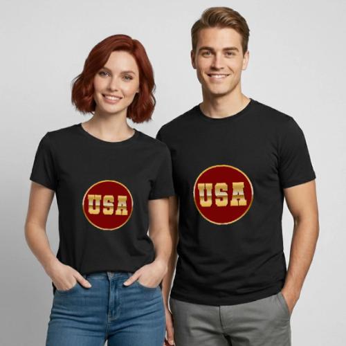 Golden USA Seal - Heavyweight Unisex T-Shirt by Gildan