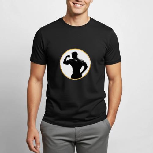 Bodybuilder: Classic Flex Emblem - Heavyweight Unisex T-Shirt by Gildan