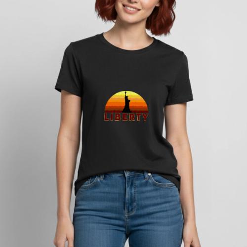 USA: Sunset Liberty Bold - Heavyweight Unisex T-Shirt by Gildan