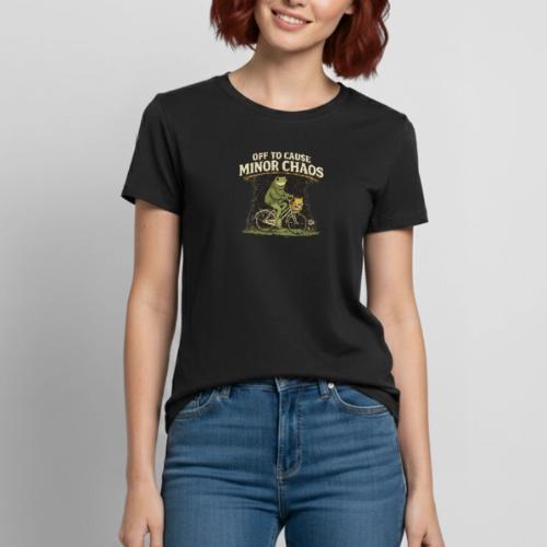 Minor Chaos Vintage Frog and Cat on Bicycle - Heavyweight Unisex T-Shirt by Gildan
