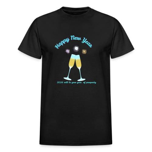 Happy New Year 2026 Prosperity Design - Heavyweight Unisex T-Shirt by Gildan