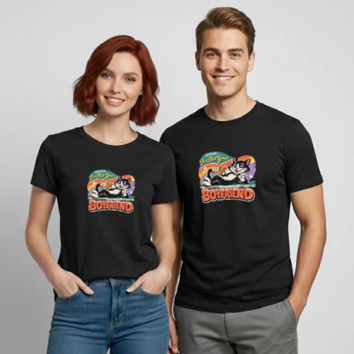 Sassy Cat Pride Pizza Retro Comic - Heavyweight Unisex T-Shirt by Gildan