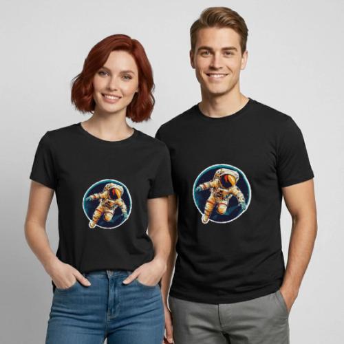 Astronaut: Dream, explore, discover! - Heavyweight Unisex T-Shirt by Gildan
