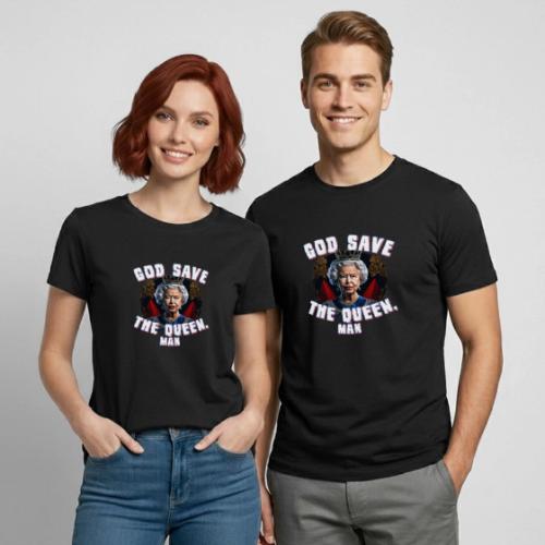 God Save the Queen Man - Heavyweight Unisex T-Shirt by Gildan