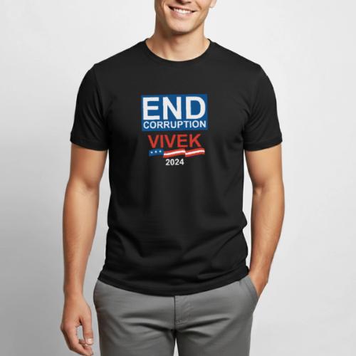 End Corruption Vivek Ramaswamy 2024 - Heavyweight Unisex T-Shirt by Gildan