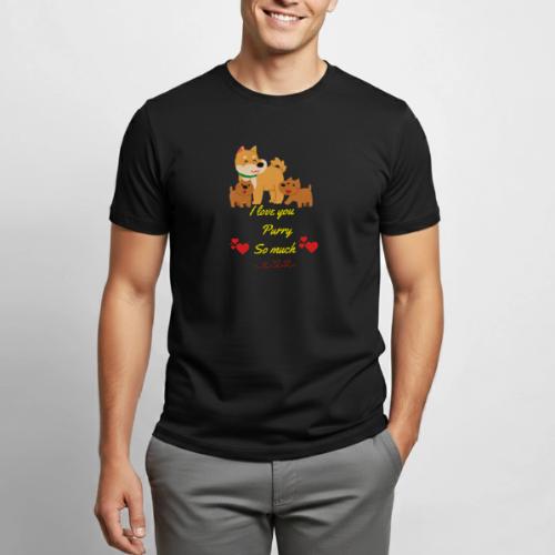 Cute Dog Family Love – “I Love You Purry So much - Heavyweight Unisex T-Shirt by Gildan