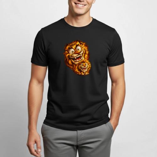 Crazy Double Lion Streetwear - Heavyweight Unisex T-Shirt by Gildan