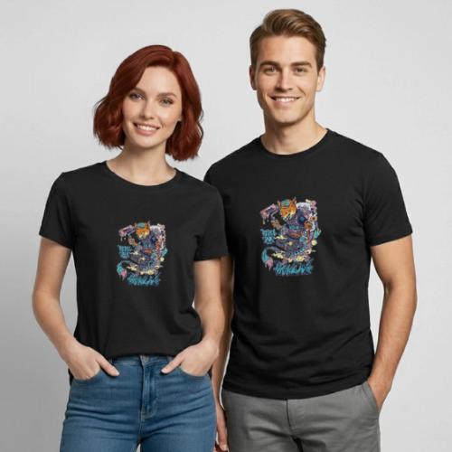 Kitsune Street Rebel - Heavyweight Unisex T-Shirt by Gildan