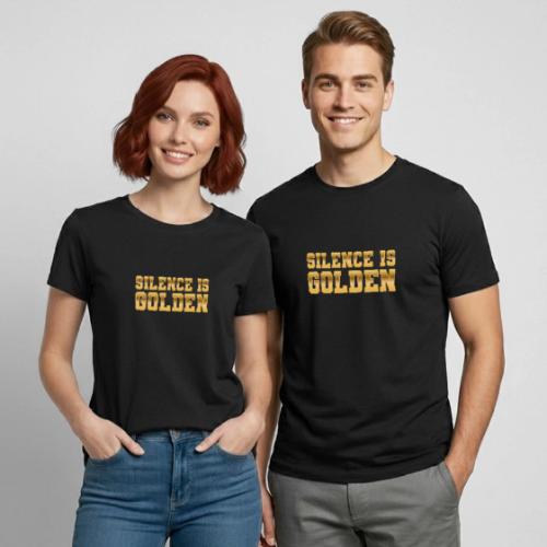 Silence is Golden - Heavyweight Unisex T-Shirt by Gildan