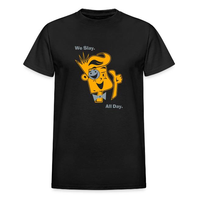 We Slay All Day Shiny Shirt Metallic Silver & Gold