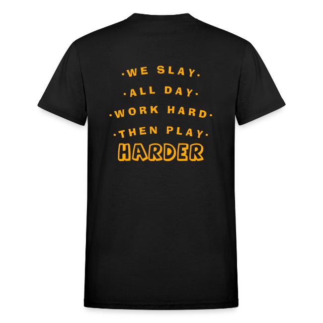 We Slay All Day Shiny Shirt Metallic Silver & Gold