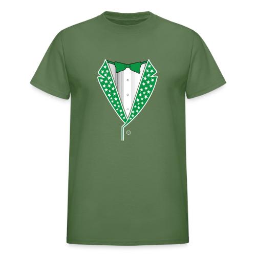 Star Tuxedo in Green PNG - Heavyweight Unisex T-Shirt by Gildan