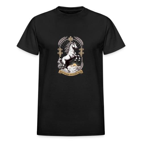 Year of the Horse Rearing T Shirt, Lunar New Year - Heavyweight Unisex T-Shirt by Gildan