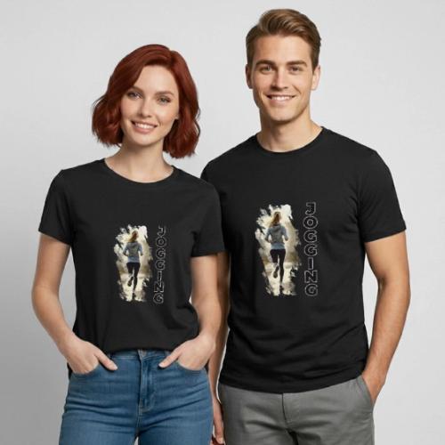 Jogging: Run into Motion - Heavyweight Unisex T-Shirt by Gildan