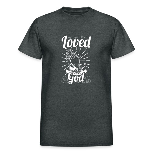 Loved By God - Alt. Design (White Letters) - Gildan Ultra Cotton Adult T-Shirt