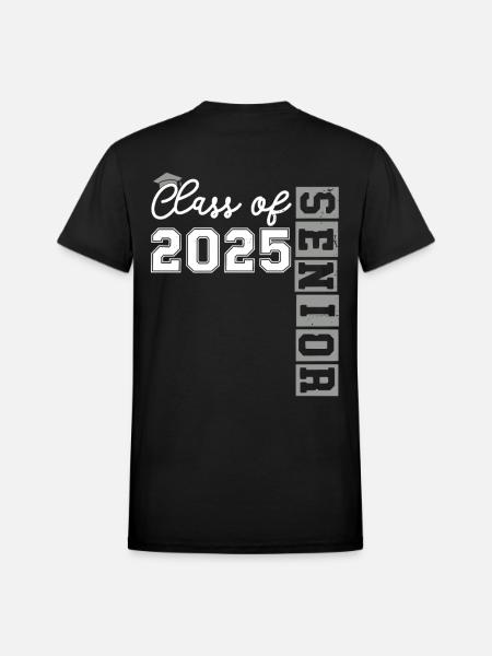 Class Of 2025 Senior  - Heavyweight Unisex T-Shirt by Gildan - black