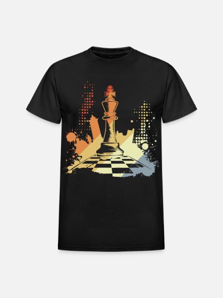 Chess Pieces - Heavyweight Unisex T-Shirt by Gildan - black