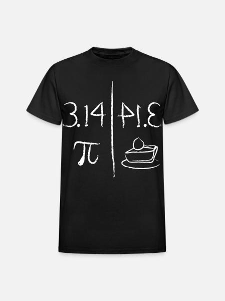 Pi Mirrors Pie - Heavyweight Unisex T-Shirt by Gildan - black
