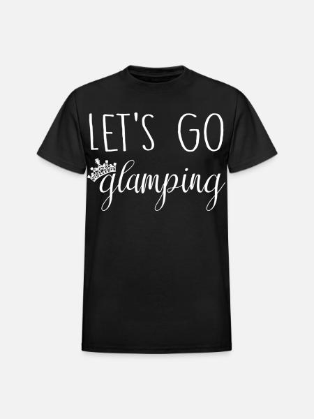 Let's Go Glamping - Heavyweight Unisex T-Shirt by Gildan - black