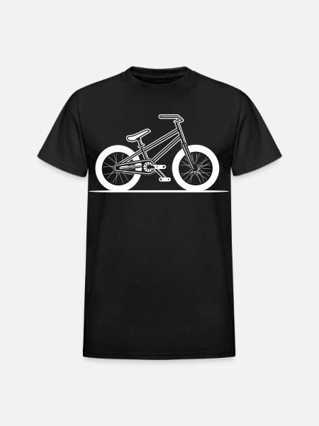 BMX Bike Drawing - Heavyweight Unisex T-Shirt by Gildan - black
