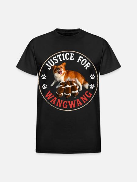 Justice For Wangwang Dog - Heavyweight Unisex T-Shirt by Gildan - black