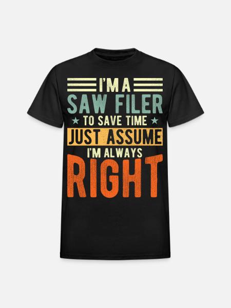 Saw Filer - Heavyweight Unisex T-Shirt by Gildan - black